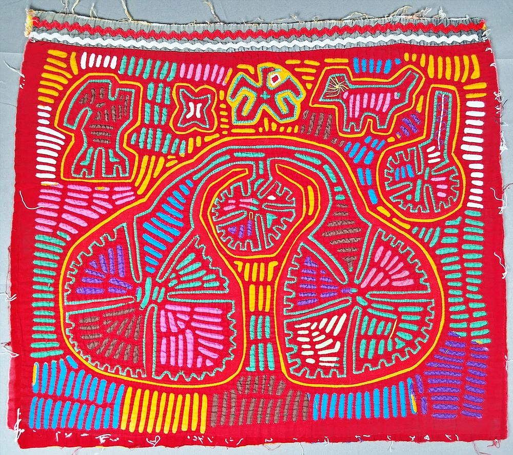 Lot 248: Guna Mola Panel Cosmological Abstract Composition
