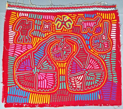 Guna Mola Panel Cosmological Abstract Composition. Panama (Guna Yala), circa 1960s16.5 &times; 19.5 