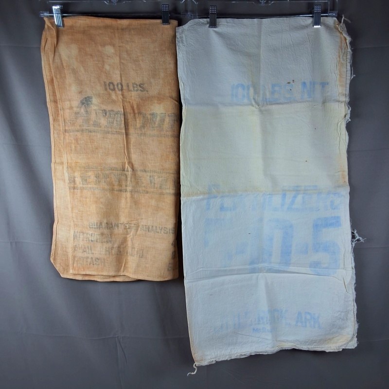 Group of 10 Vintage Advertising Feedsacks