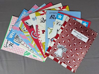 10 Vintage Quilt Pattern Books. Includes Grandmother's Flower Quilts; Bicentennial Quilts 