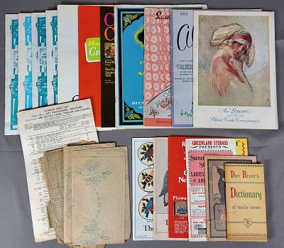 19 Pieces of Vintage Needlework Ephemera - Catalogs, Patterns and More. Includes 4 issues of 