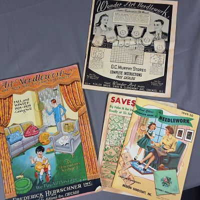 10 Pieces of Vintage Needlework Ephemera. 10 Pieces of Antique and Vintage Needlework Ephemera. 