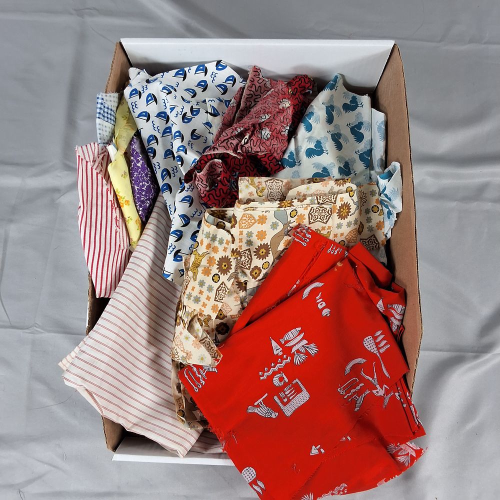 Lot 5: 20th Century Novelty and Striped Fabrics