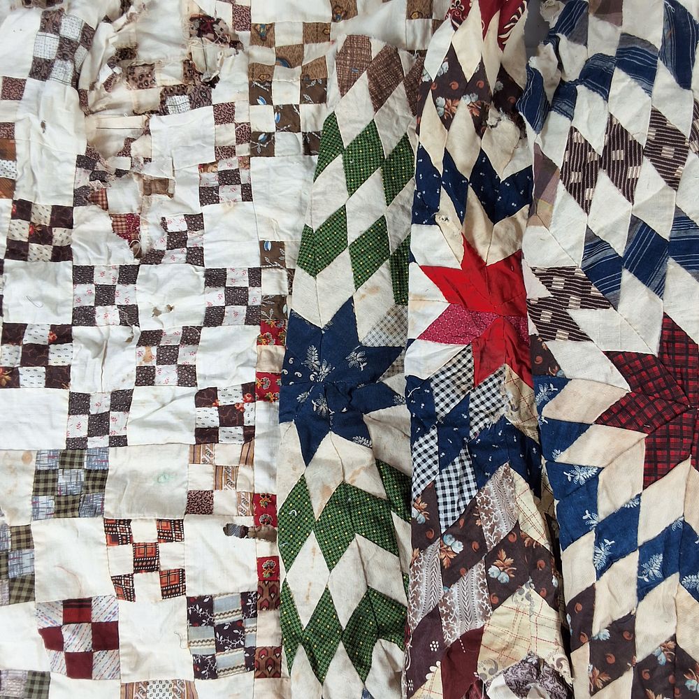 Lot 17: 2 20th Century Work In Progress Quilt Tops