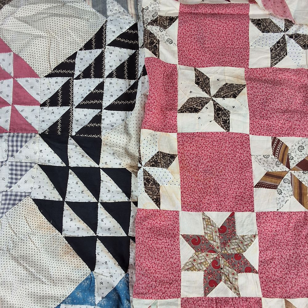 Lot 20: 19th Century Quilt Tops and Fragments