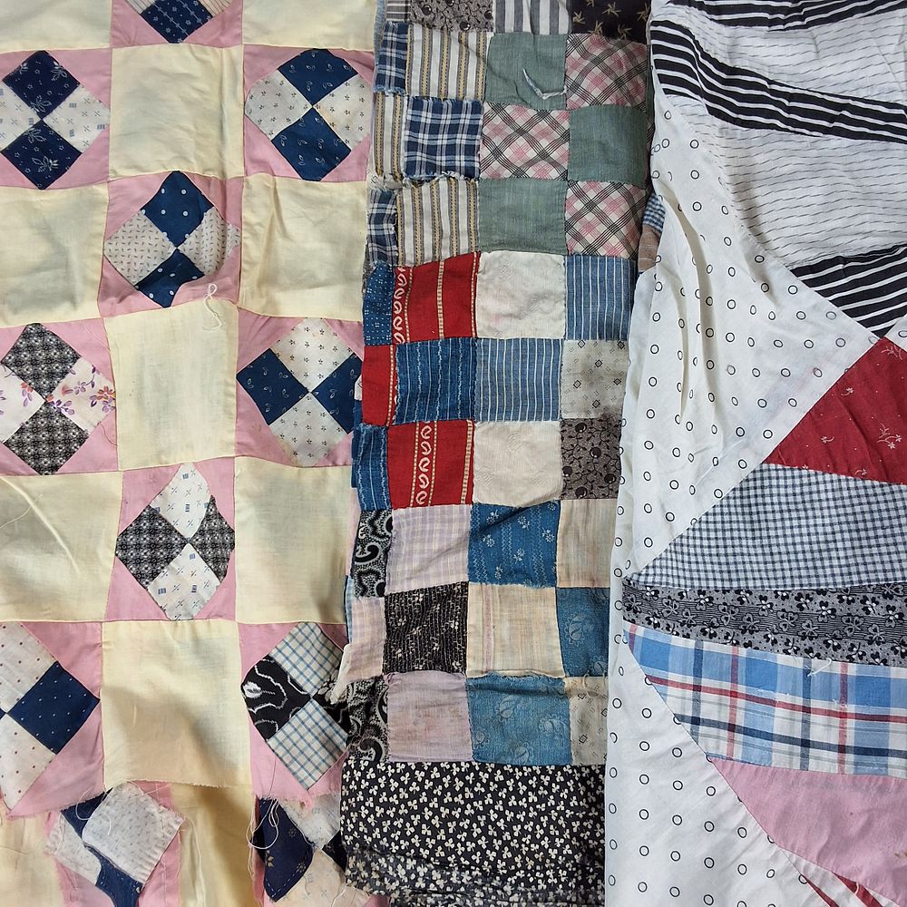 Lot 21: 19th Century Quilt Tops and Fragments