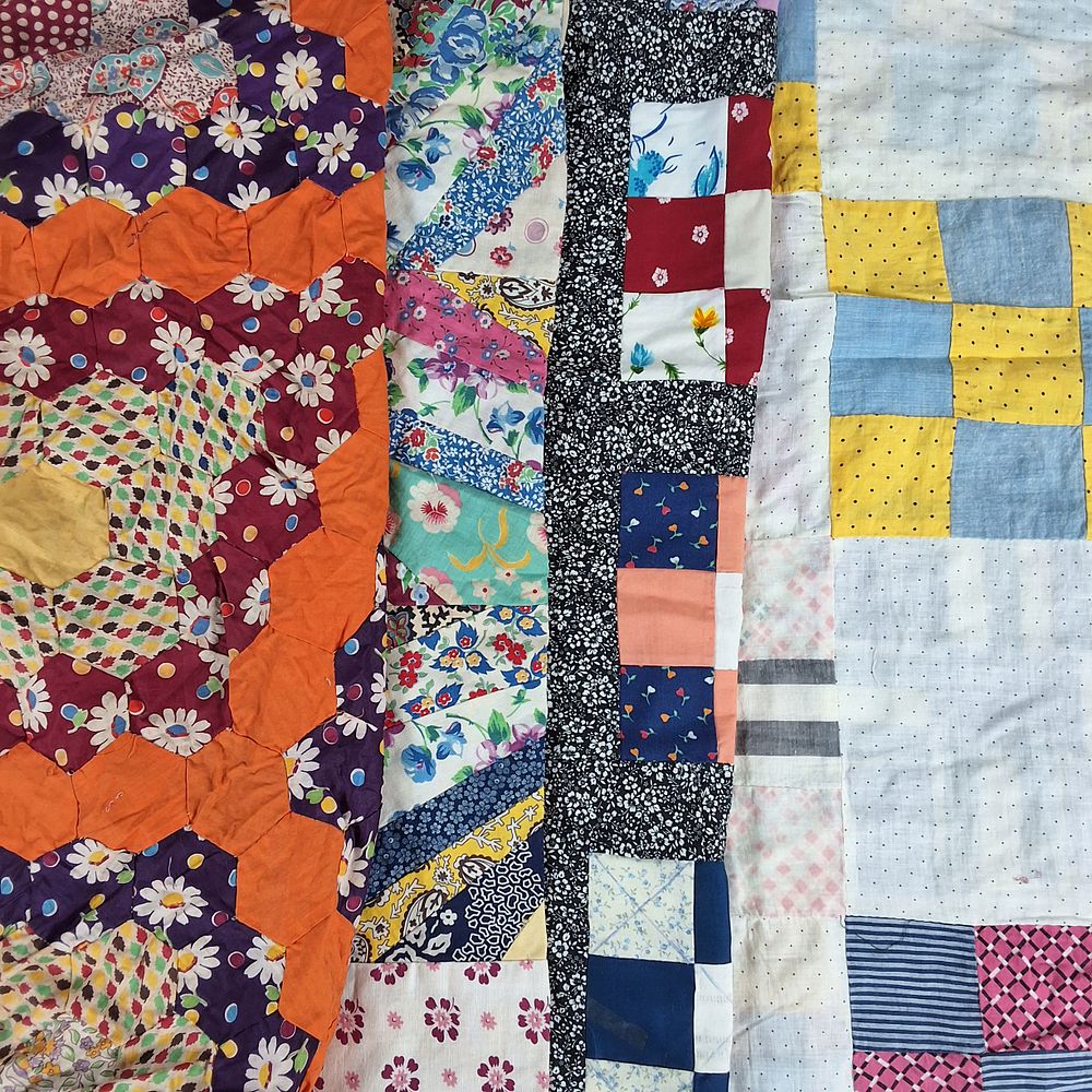 Lot 22: 20th Century Quilt Tops and Fragments