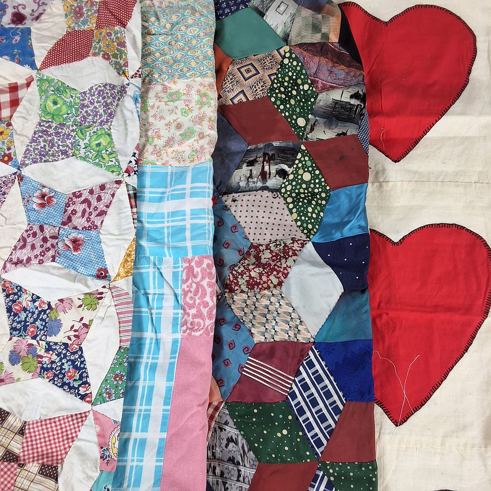 Lot 24: 20th Century Quilt Tops and Fragments