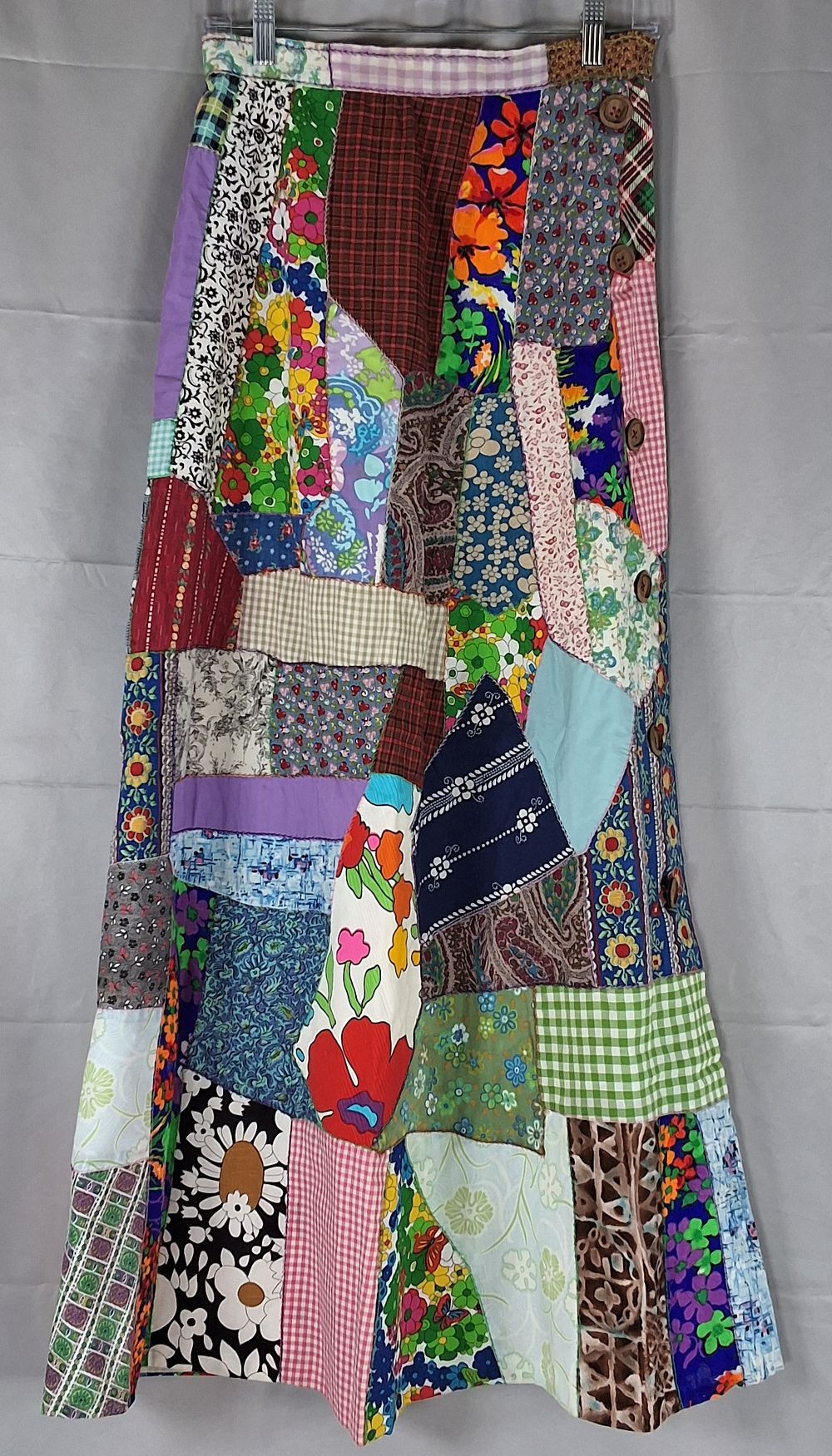 Lot 3: Vintage 1960s Handmade Crazy Quilt Skirt
