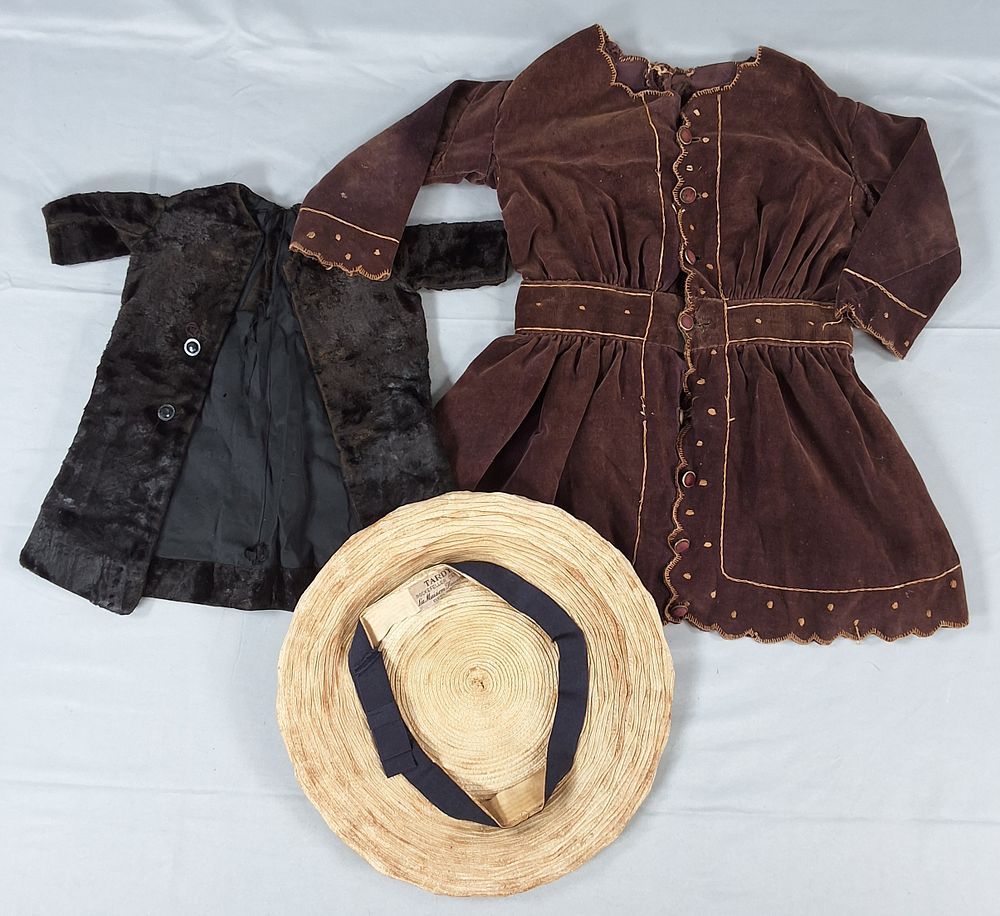 Lot 9: Victorian Boys Hat, Coat, and Hat - Different Eras