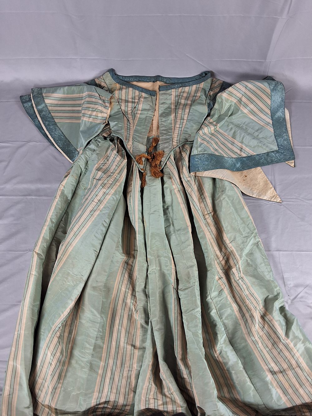 Lot 2: Antique 1840s Victorian Silk Taffeta Dress