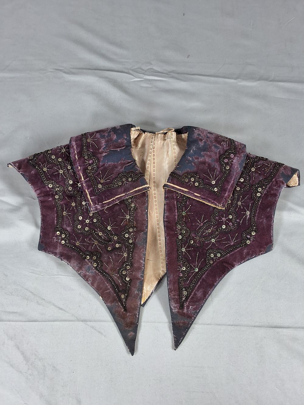 Lot 14: 19th Century Plum Velvet Detachable Capelet