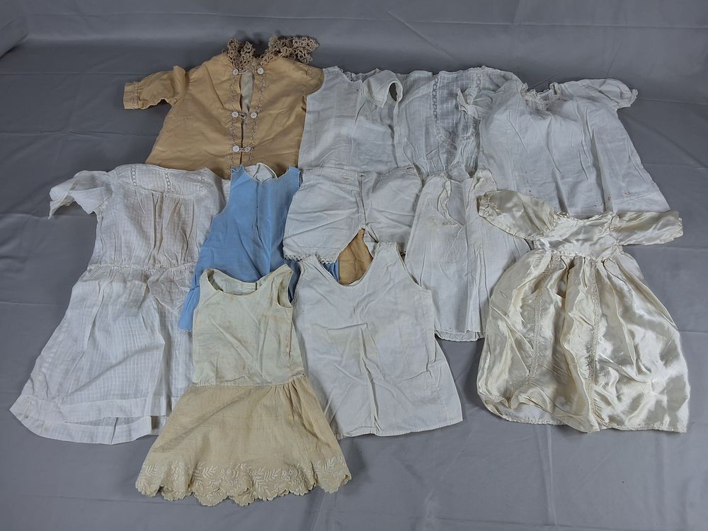 Lot 25: 11 Vintage Baby Gowns and Jacket