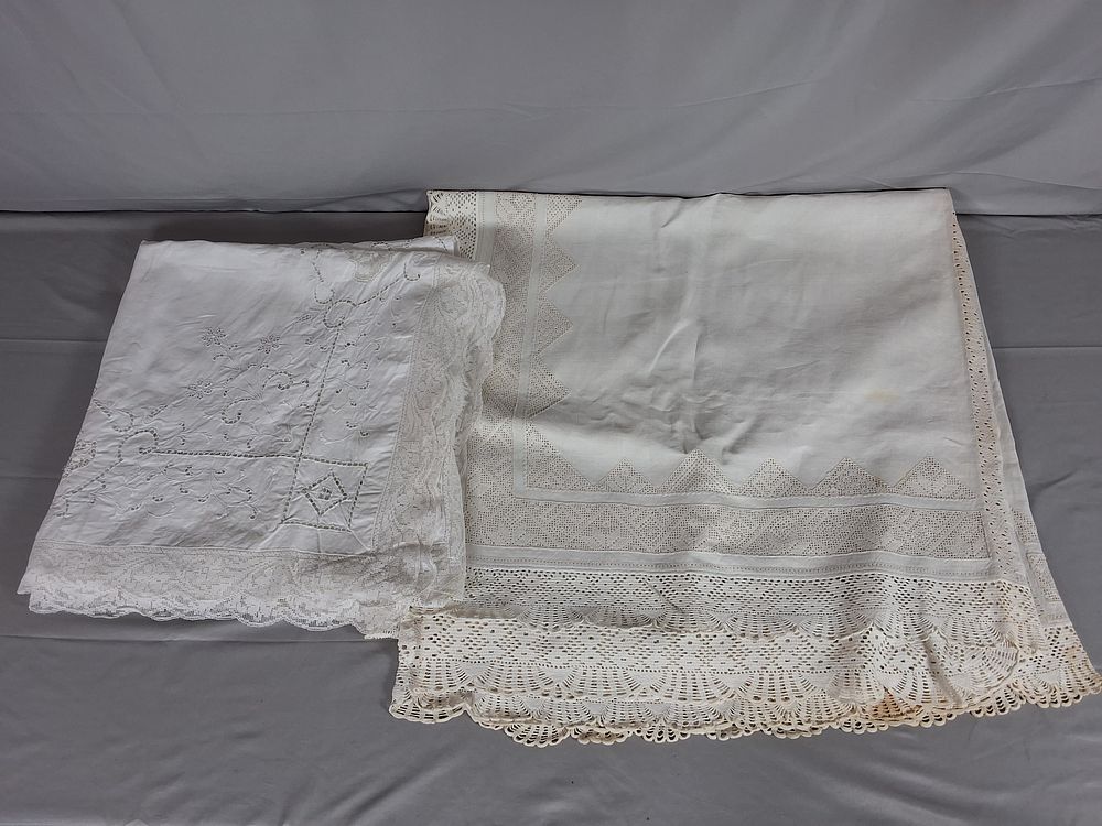 Lot 4: 2 Tablecloths with Cutwork
