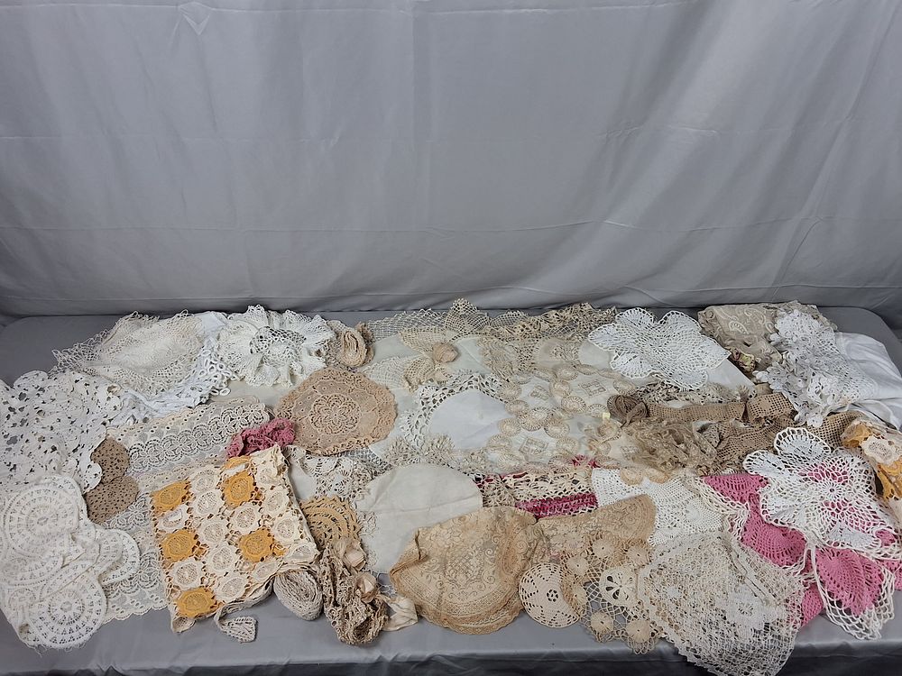 Lot 18: Over 60 Doilies and Trim