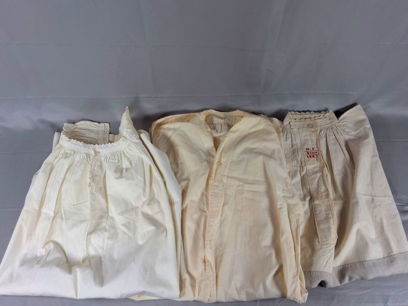 Lot 11: 3 Antique Nightgowns
