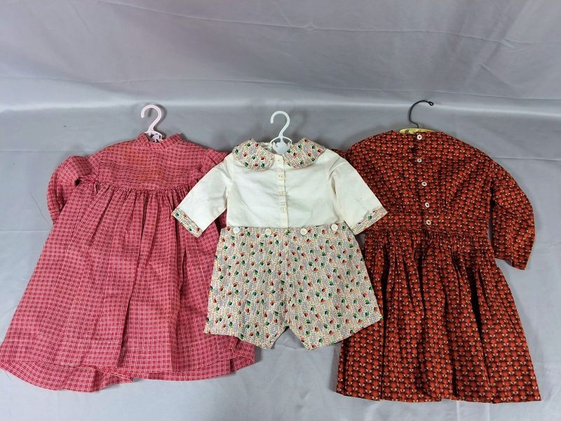 Lot 17: 3 Children's Dresses and Overalls