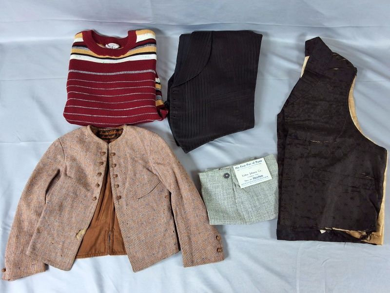 Lot 8: 2 Boys Vests, Jacket, Sweater, and Pants