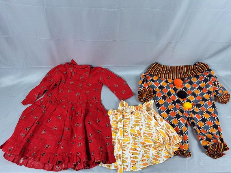 Lot 19: Conversational Dress, Skirt, and Clown Costume