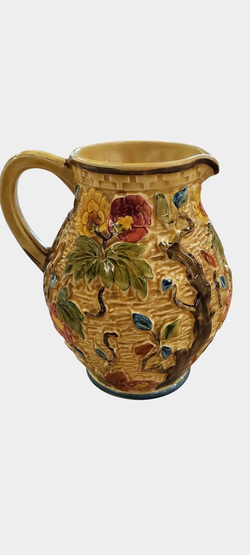 Lot 448: H. J. Wood Staffordshire Indian Tree Hand-painted Ceramic Jug