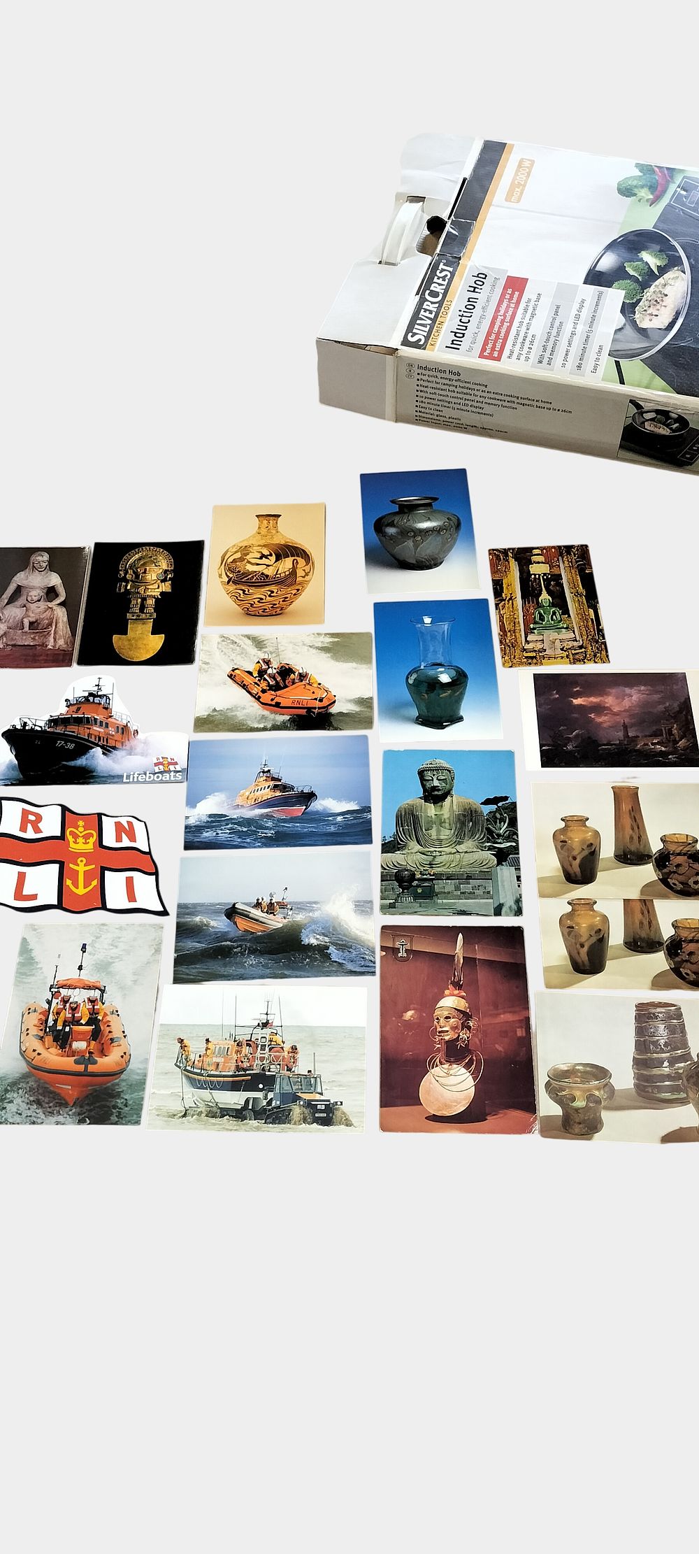 Lot 480: A Collection of 17 RNLI Maritime Decals and Museum Art Postcards
