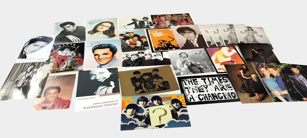 Lot 482: An Assortment of 20th Century Music and Television Promotional Cards and Postcards