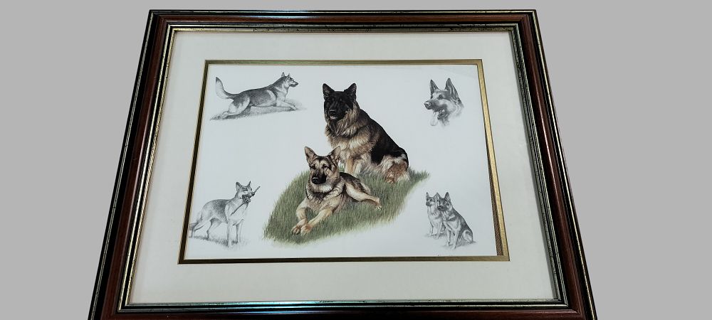 Lot 354: Nigel Hemming 'German Shepherd Dogs' (Signed)