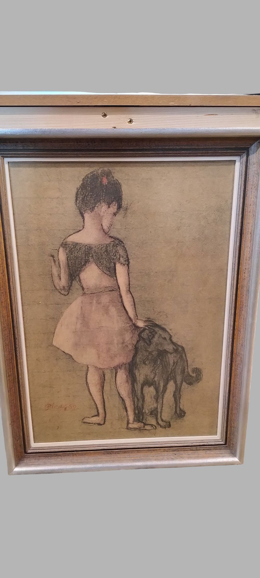 Lot 358: Pablo Picasso 'Fillette au Chien' Framed Print (Signed)
