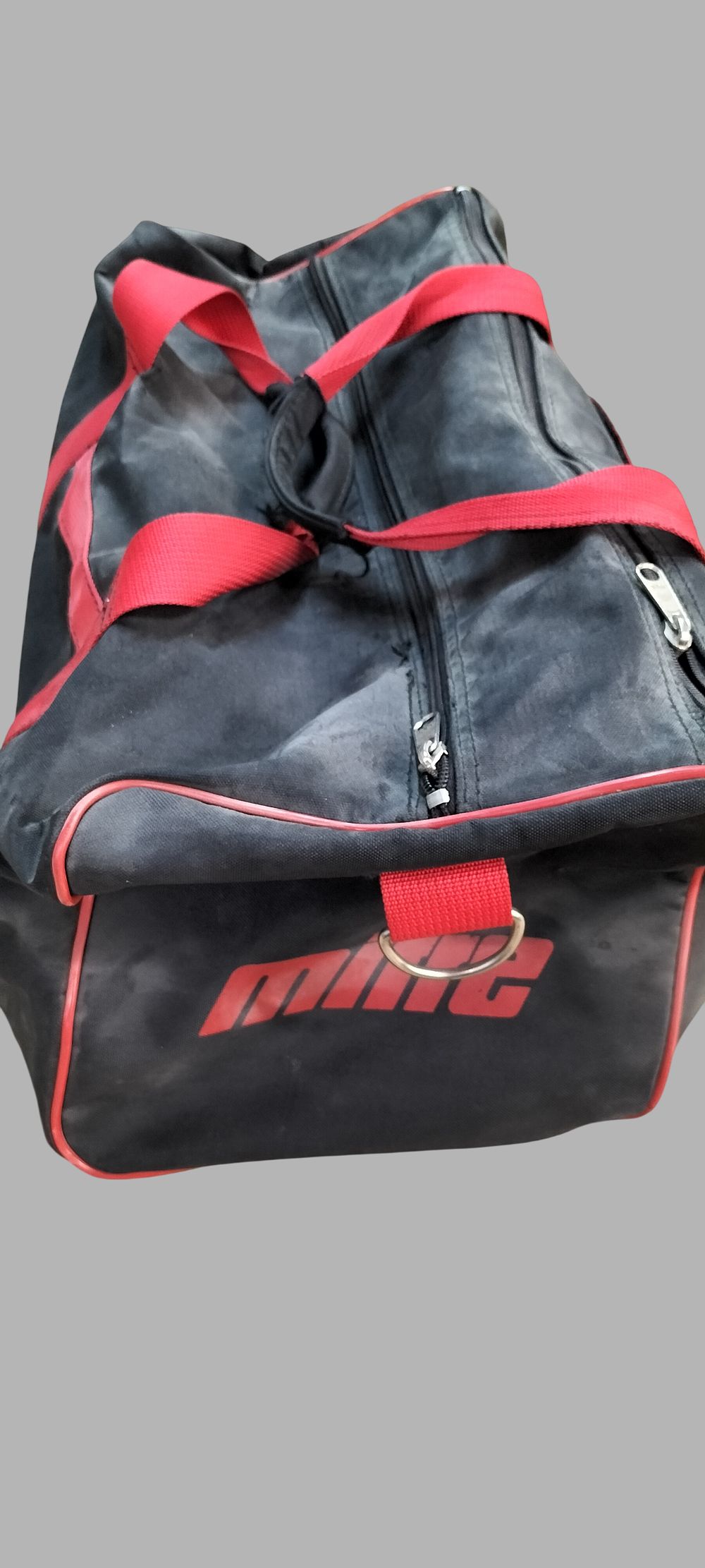 Lot 365: Black and Red Mitre Sports Duffel Bag