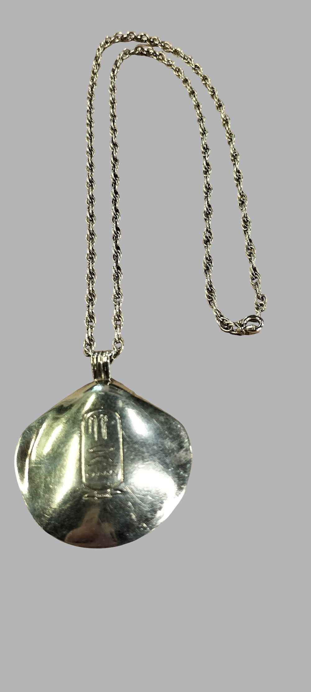 Lot 410: Sterling Silver British Museum Publications Egyptian Revival Pendant on Rope Chain
