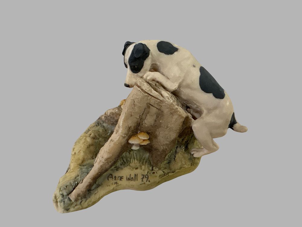 Lot 414: Border Fine Arts Anne Wall Jack Russell Terrier and Rabbit Figurine 1979