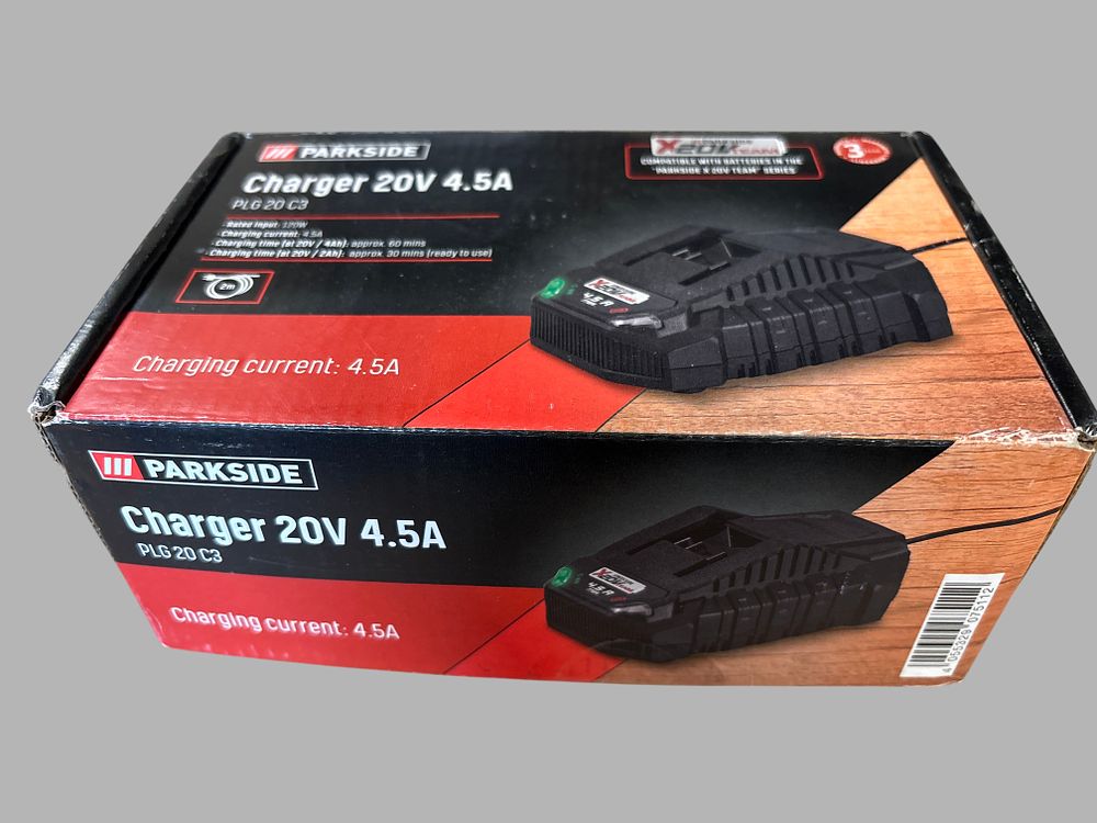 Lot 436: Parkside X20V Team 4.5A Battery Charger PLG 20 C3