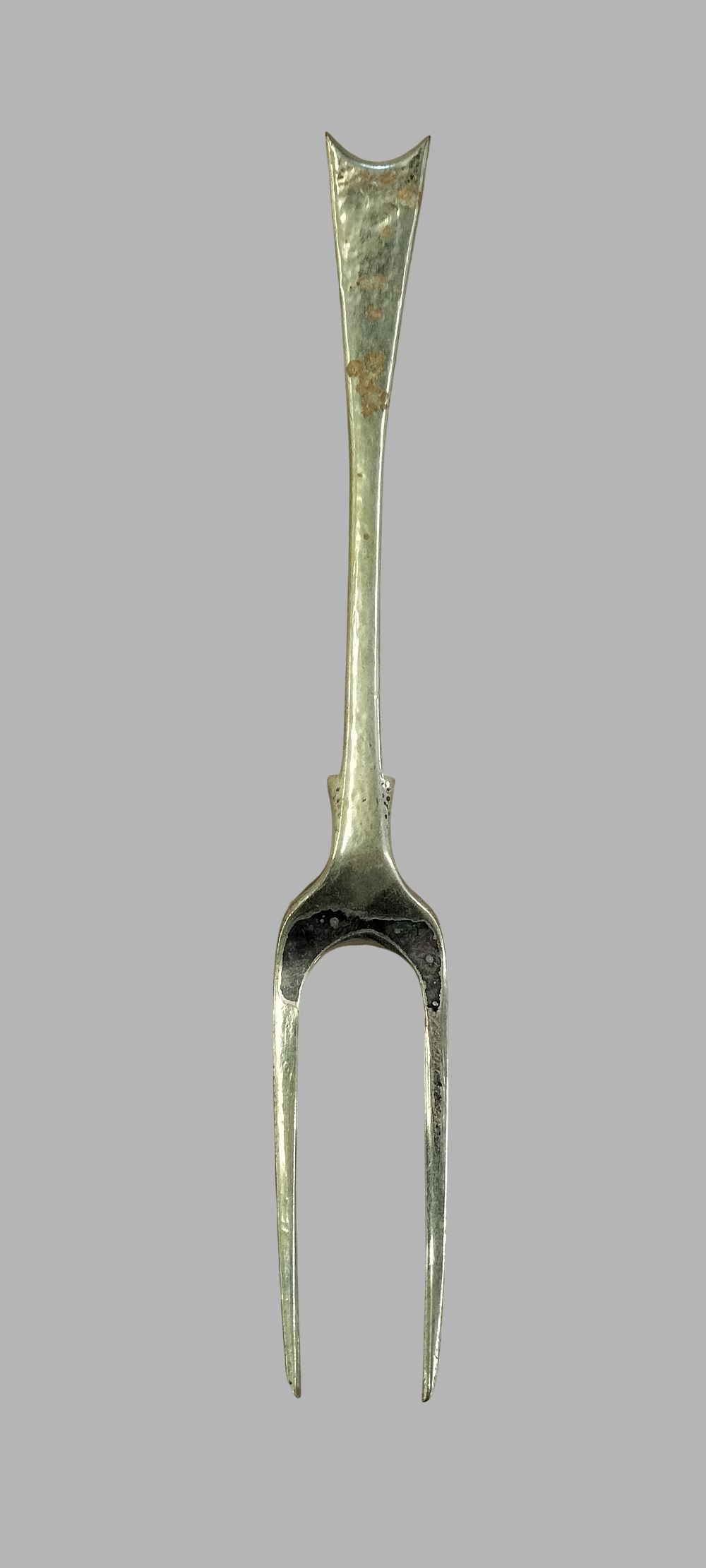 Lot 459: Levi and Salaman Silver Plated Arts and Crafts Hammered Serving Fork