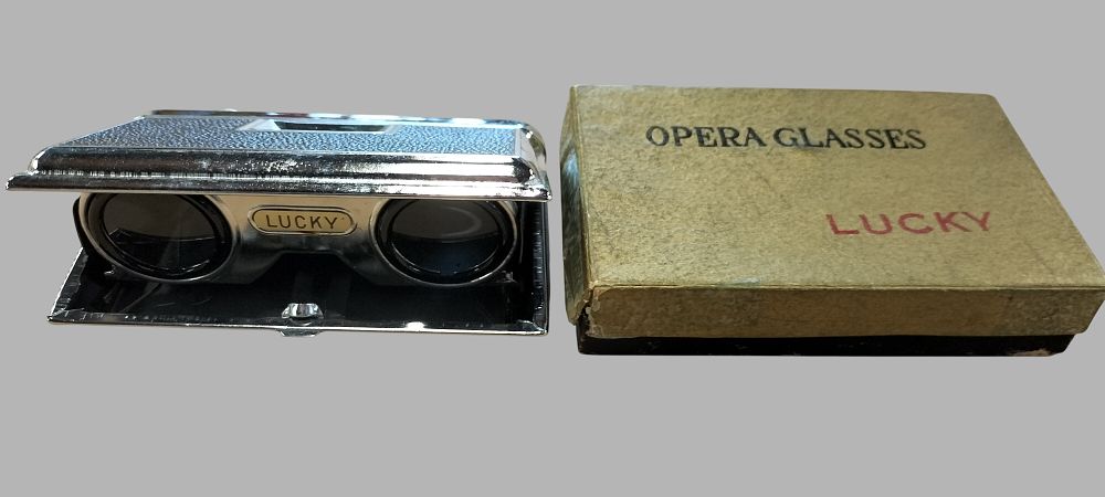 Lot 462: Lucky Folding Pop-Up Opera Glasses with Original Box