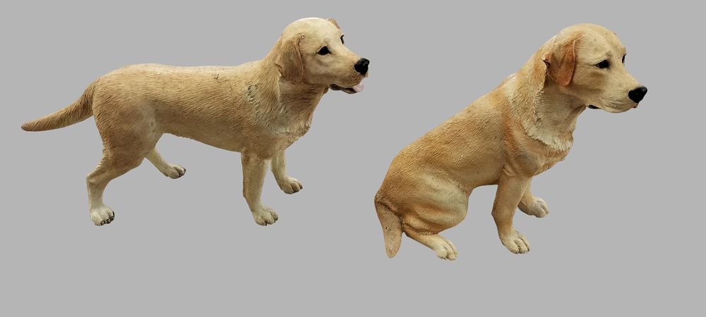 Lot 470: A Pair of Border Fine Arts Yellow Labrador Figurines