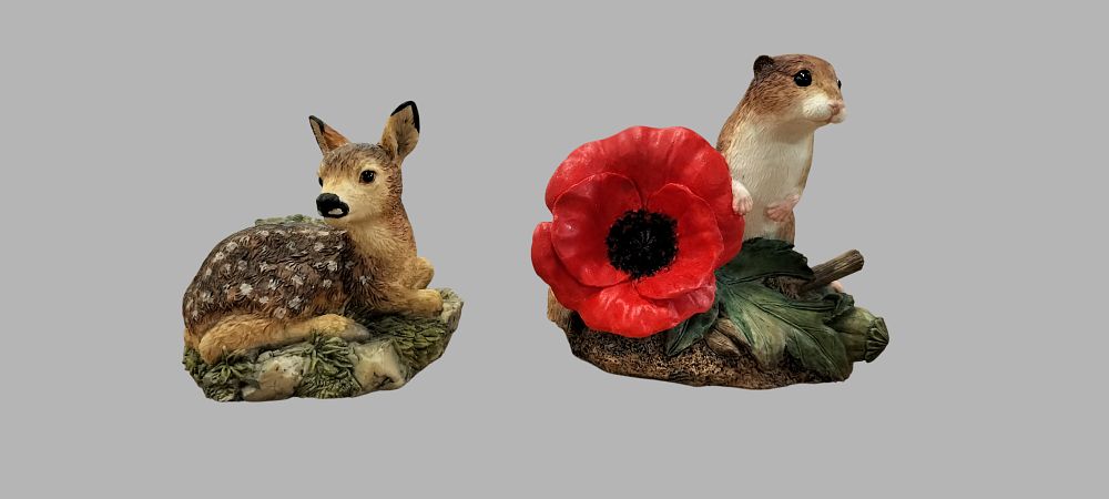 Lot 474: Two Border Fine Arts Society Hand Painted Resin Animal Figurines