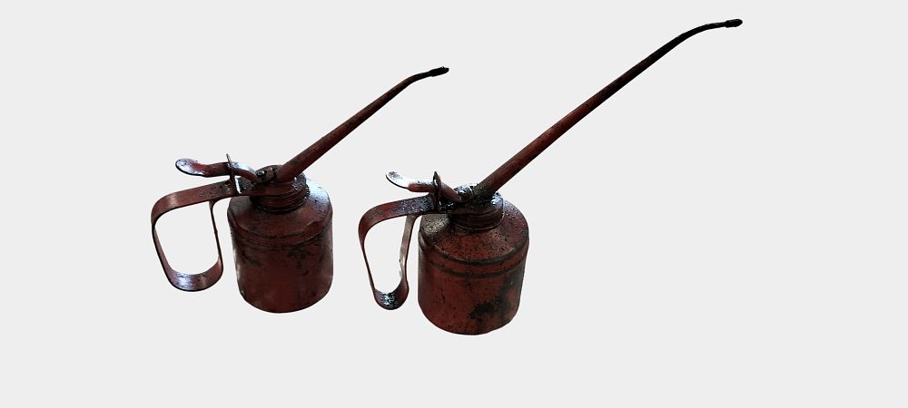 Lot 481: A Pair of Vintage Wesco Pump Oil Cans