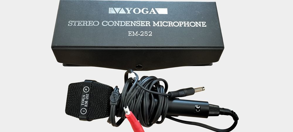 Lot 487: Yoga EM-252 Stereo Condenser Microphone with Original Storage Box