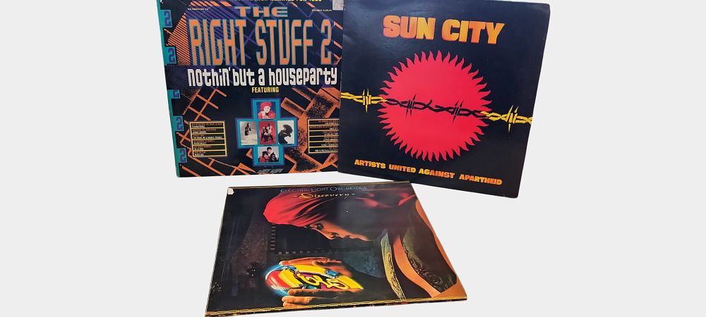 Lot 496: A Trio of Vinyl Albums Including Electric Light Orchestra Discovery and Artists United Against Apartheid Sun City