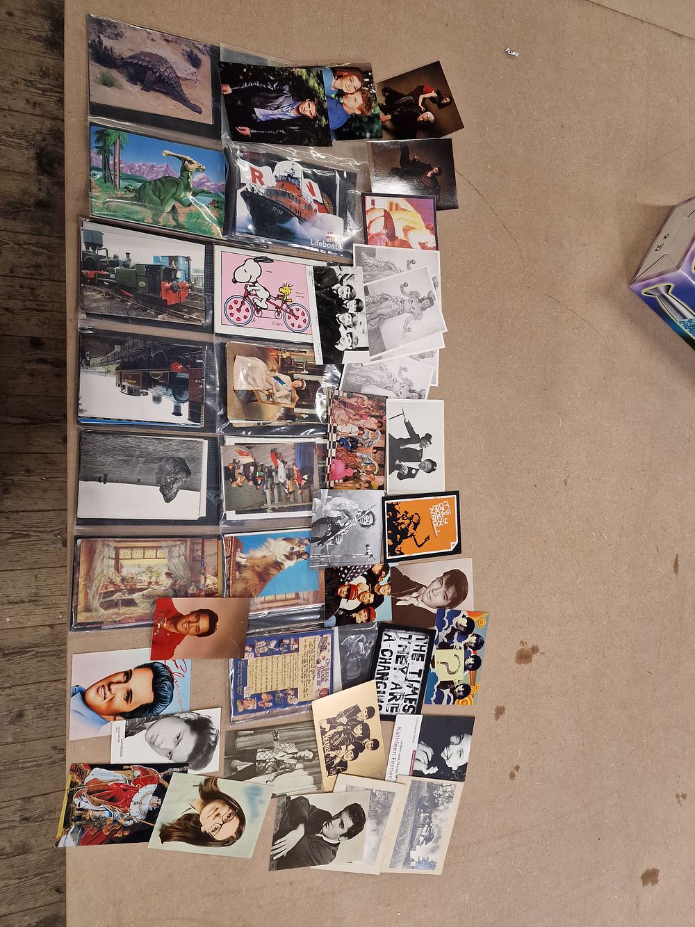 Lot 500: Large Selection of Collectable Photos and Postcards inc Elvis, Beatles, Snoopy, Trains, Buffy the Vampire Slayer and many more.