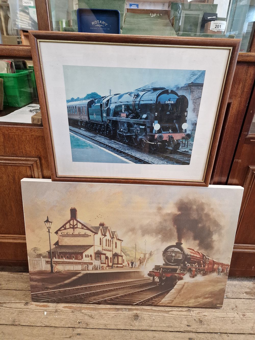 Lot 530: Pair of Railway Themed Pictures.