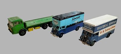 Three Vintage Die-Cast Commercial Vehicles including a Matchbox Superkings DAF Truck and Two 