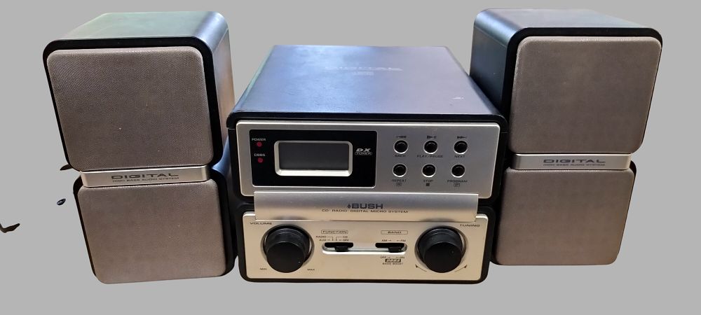 Lot 175: A Bush Z 113 DX Digital Micro CD Radio Hi-Fi System with a Pair of Matching Speakers