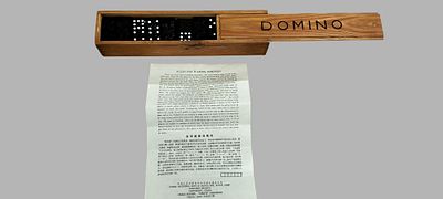 China National Arts & Crafts Corp Vintage Domino Set in Wooden Box