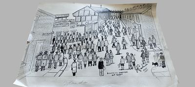 J.H. Sanderson, Blackburn Rovers F.C. Old Rovers, Pen and Ink Drawing, 2011