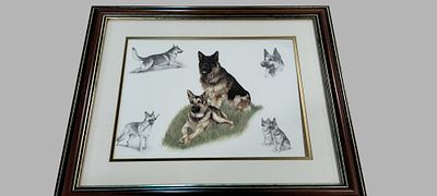 Nigel Hemming 'German Shepherd Dogs' (Signed)