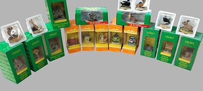 A Collection of Twenty Tetley Teafolk Houses, Teapots, and Rolf Harris Wildlife Animal Figurines