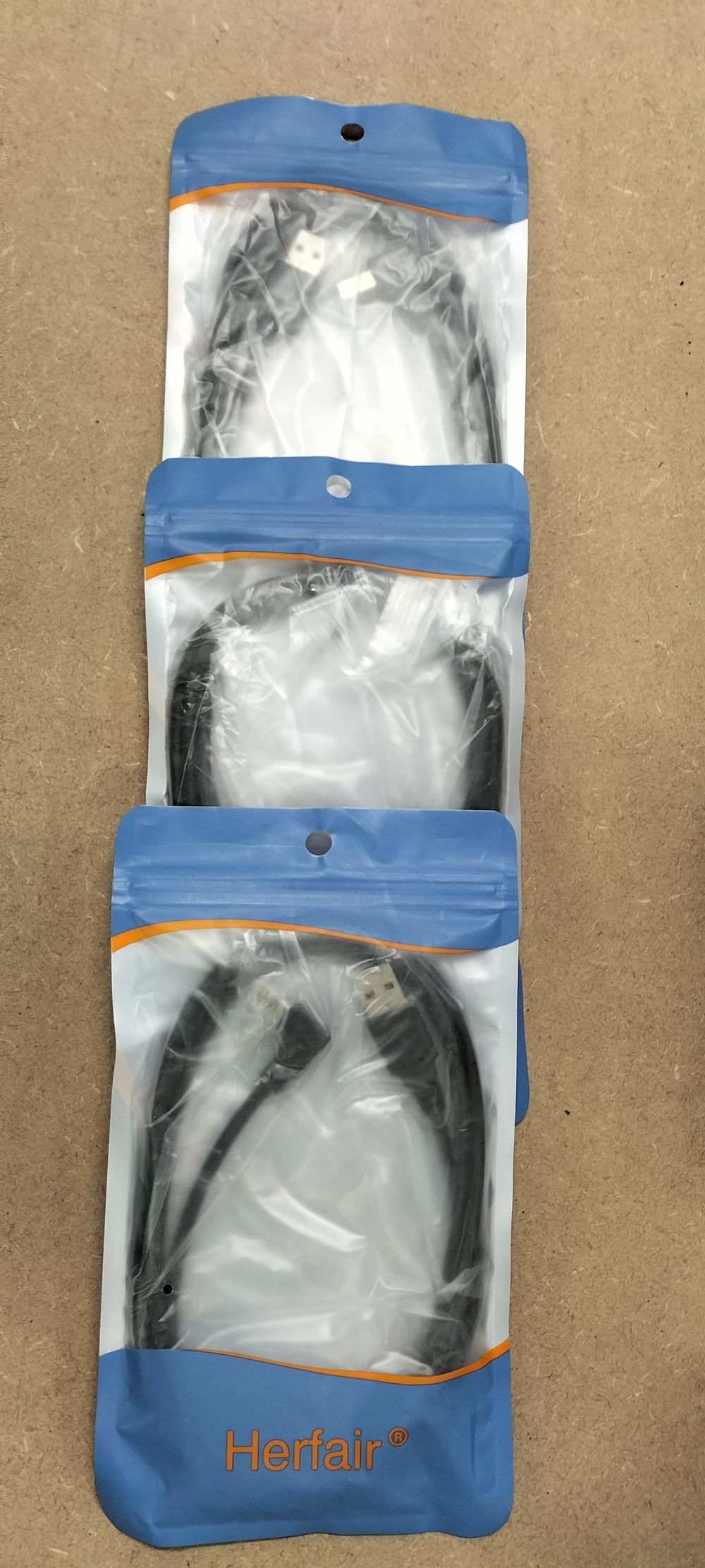Lot 239: A Trio of Herfair 1.5 Metre USB Printer and Scanner Extension Cables