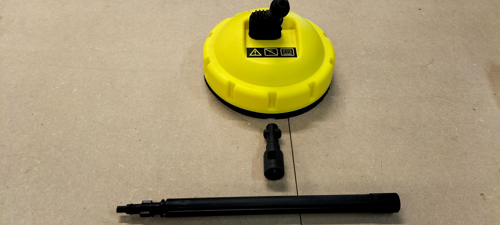 Lot 256: A Three Piece Pressure Washer Surface Cleaner Attachment Kit