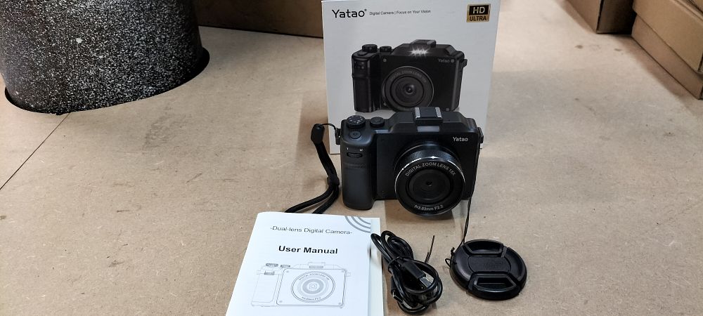 Lot 271: Yatao Dual-lens Digital Camera 64MP 6K WiFi Serial Number M202502004952